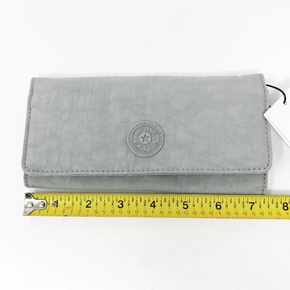 Kipling Wallet Accordion Style Snap Button Closure AC7227 Lime Stone 7.5”x3.7” - Picture 11 of 12